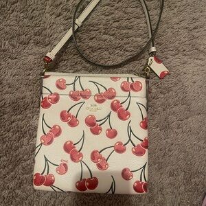 Coach White Cherry Print Crossbody Bag